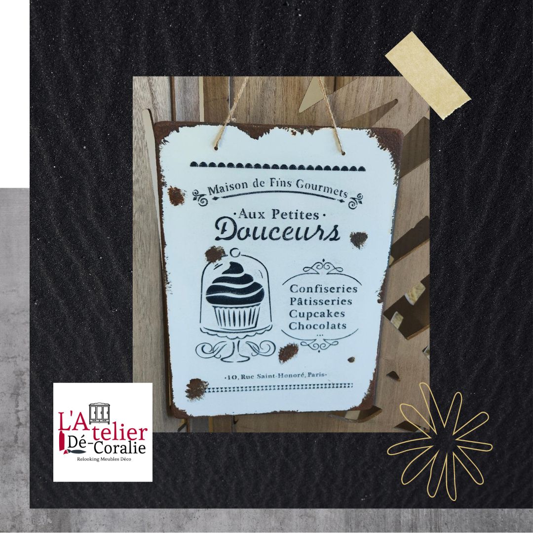 PLAQUE EMAILLEE AUX PETITES DOUCEURS 20€ PLAQUE EMAILLEE AUX PETITES DOUCEURS 20€